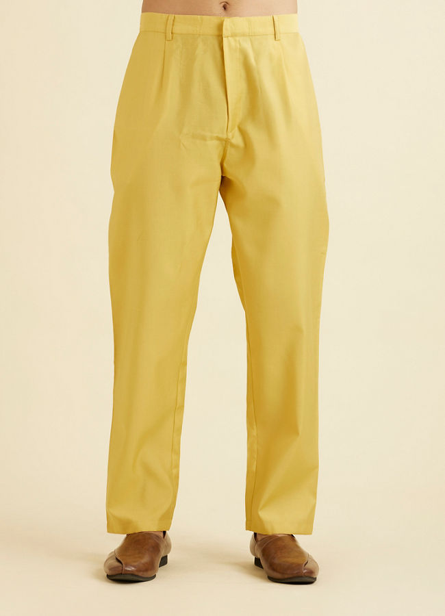 Manyavar Men Radiant Yellow Kurta Jacket Set
