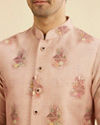 Manyavar Men Dusty Pink Celebration Kurta Jacket Set image number 1