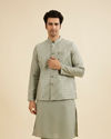 Manyavar Men Emerald Radiance Kurta Jacket Set