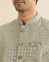 Manyavar Men Emerald Radiance Kurta Jacket Set