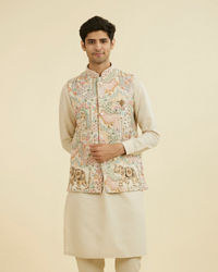 Manyavar Men Natural Elegance Jacket Set
