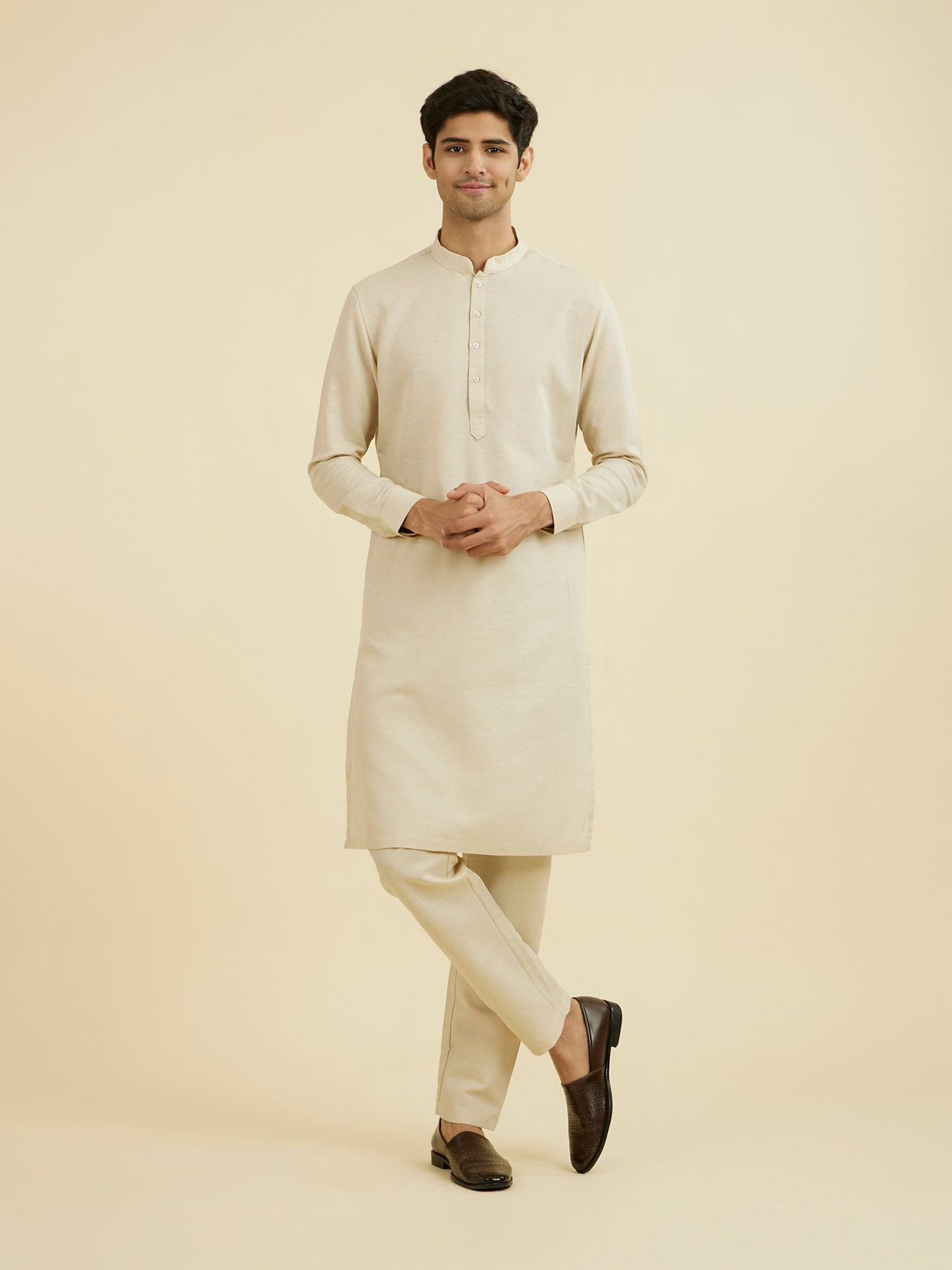 Manyavar Men Natural Elegance Jacket Set