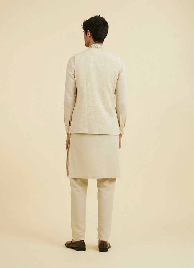 Manyavar Men Natural Elegance Jacket Set