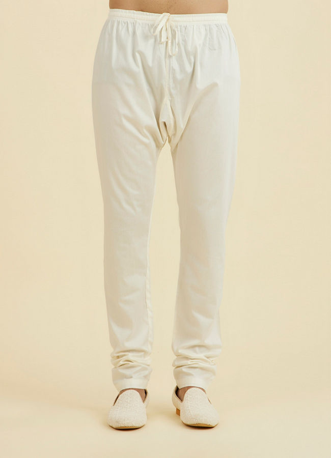 Manyavar Men Warm White Kurta Jacket Set