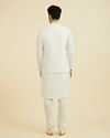 Manyavar Men Warm White Kurta Jacket Set