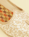 Manyavar Men Elegant Cream Jooti