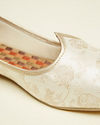 Manyavar Men Cream Floral Brocade Jootis