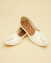 Manyavar Men Off White Buta Patterned Jooti