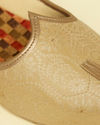 Manyavar Men Sand Beige Imperial Paisley Patterned Jooti