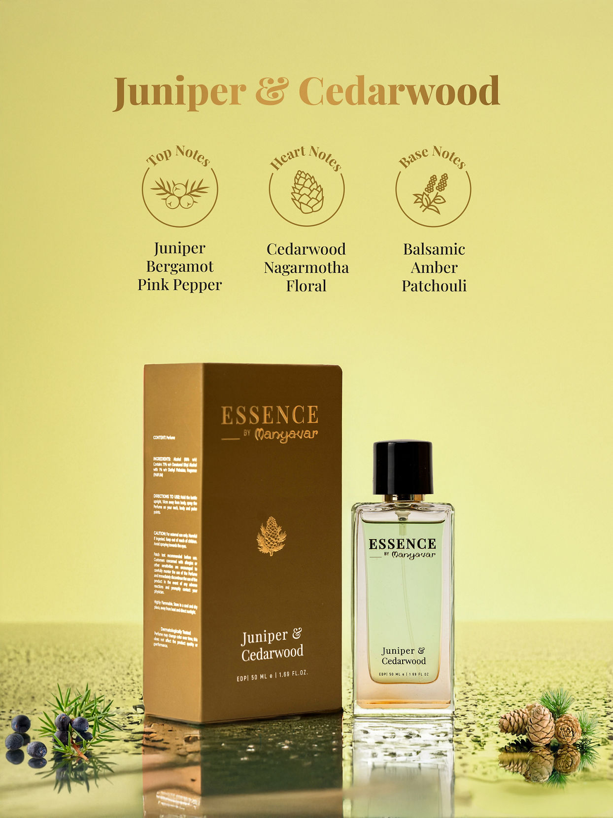 Manyavar Men Juniper and Cedarwood Fragrance Perfume