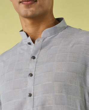 Diwas Men Light Grey Elegance Kurta