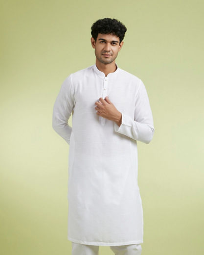 Diwas Men Regal White Elegance Kurta