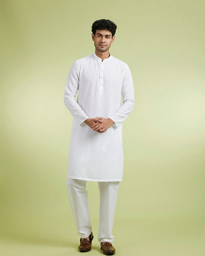 Diwas Men Regal White Elegance Kurta
