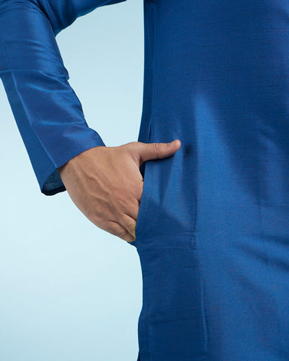 Diwas Men Ethereal Mid-Blue Elegance Kurta