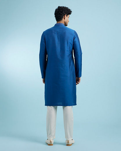 Diwas Men Ethereal Mid-Blue Elegance Kurta
