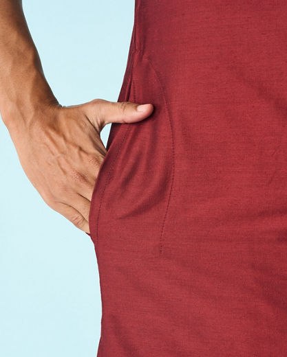 Diwas Men Maroon Royal Kurta