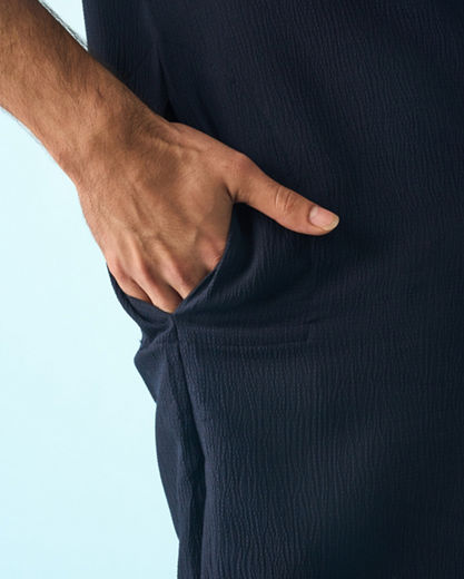 Diwas Men Elegant Dark Blue Kurta