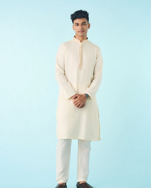 Diwas Men Cream Elegance Kurta