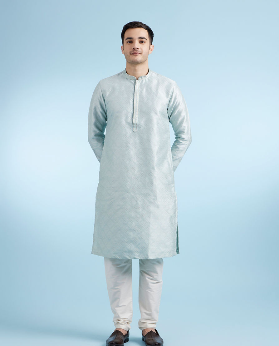 Diwas Men Light Blue Kurta