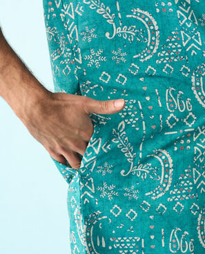 Diwas Men Teal Green Regal Kurta