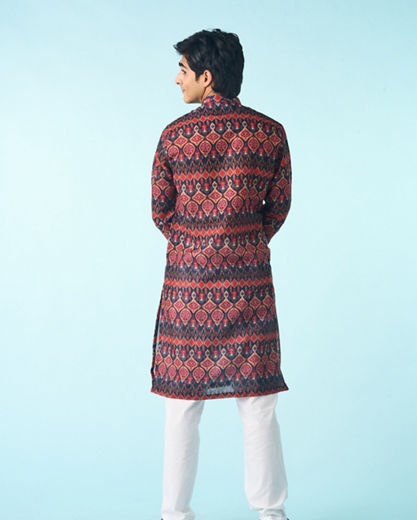 Diwas Men Dark Blue Enthralling Kurta