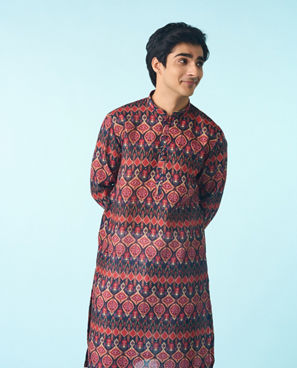 Diwas Men Dark Blue Enthralling Kurta