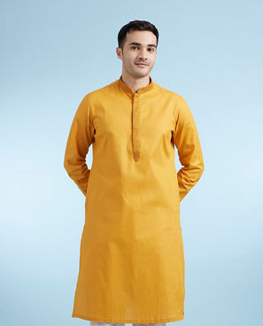 Diwas Men Mustard Festival Kurta