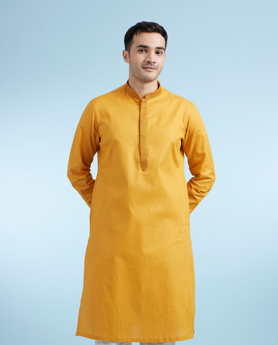 Diwas Men Mustard Festival Kurta