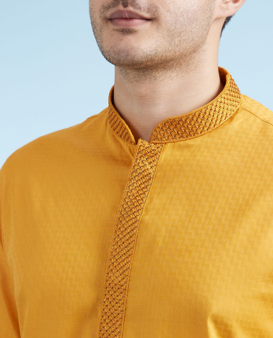 Diwas Men Mustard Festival Kurta