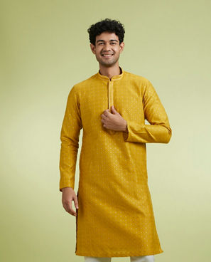 Diwas Men Radiant Mustard Kurta
