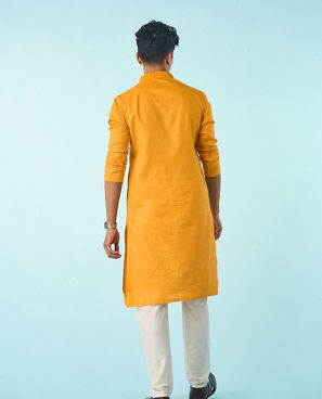 Diwas Men Mustard Delight Kurta