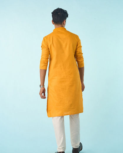 Diwas Men Mustard Delight Kurta