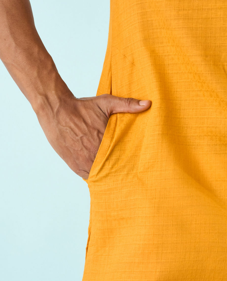 Diwas Men Mustard Delight Kurta