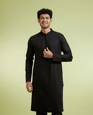 Diwas Men Black Elegance Kurta