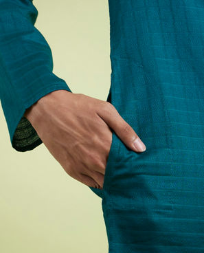 Diwas Men Teal Green Charm Kurta