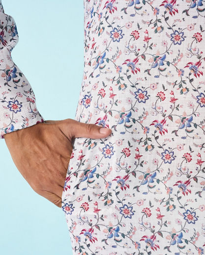 Diwas Men White Elegance Kurta