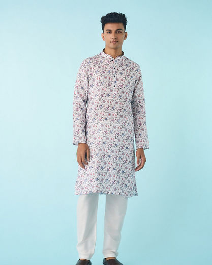 Diwas Men White Elegance Kurta