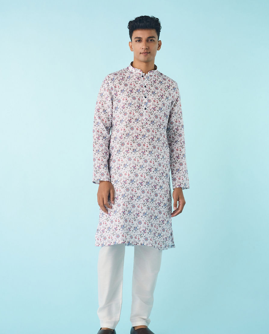 Diwas Men White Elegance Kurta