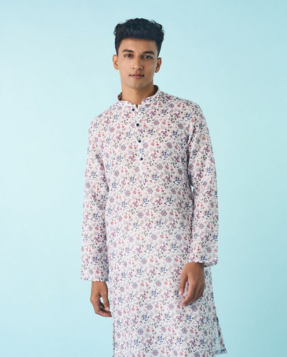 Diwas Men White Elegance Kurta
