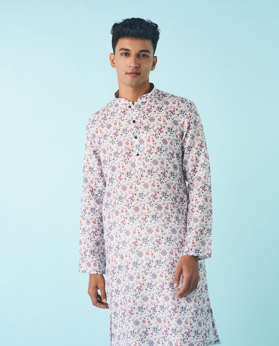 Diwas Men White Elegance Kurta