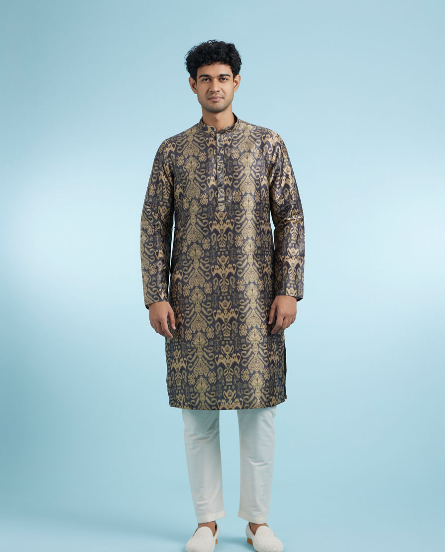 Diwas Men Elegant Dark Blue Kurta