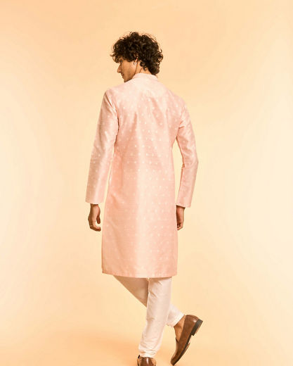 Diwas Men Celebratory Pink Kurta