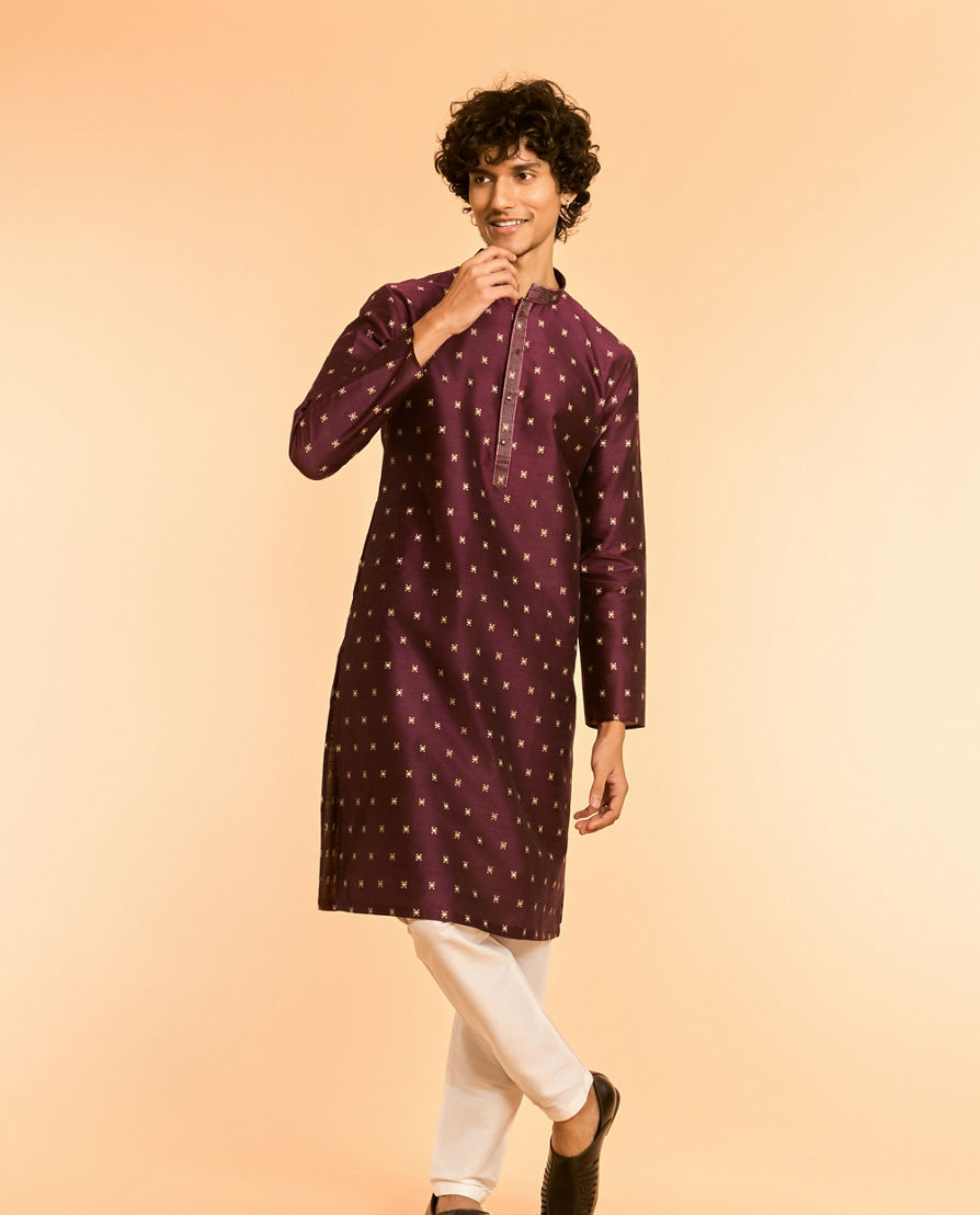 Diwas Men Wine Wonder Kurta