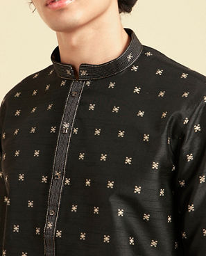 Diwas Men Black Majestic Kurta