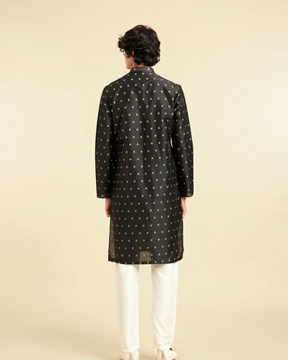Diwas Men Black Majestic Kurta