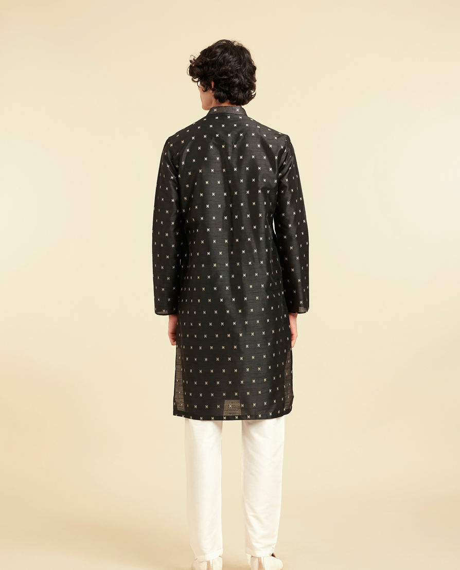 Diwas Men Black Majestic Kurta