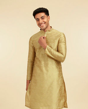Diwas Men Mehndi Green Radiance Kurta
