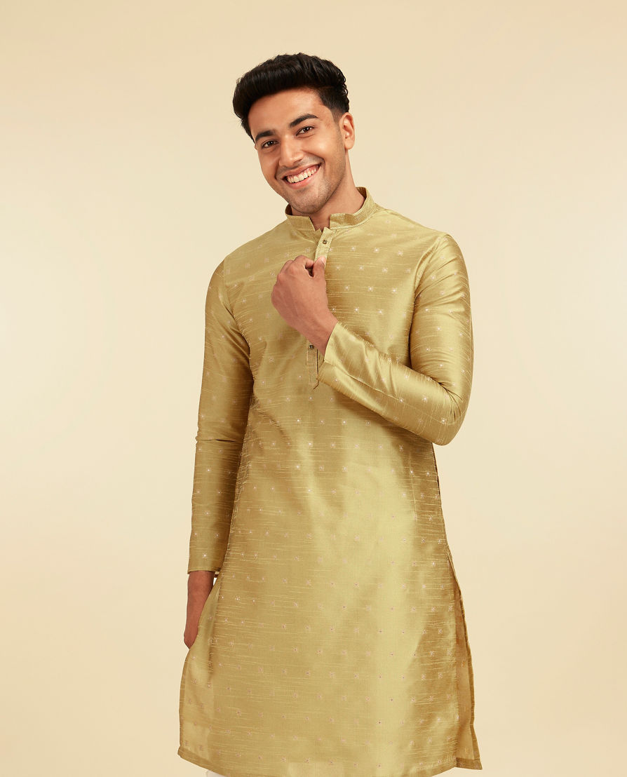 Diwas Men Mehndi Green Radiance Kurta