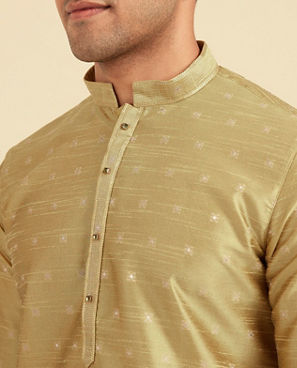 Diwas Men Mehndi Green Radiance Kurta