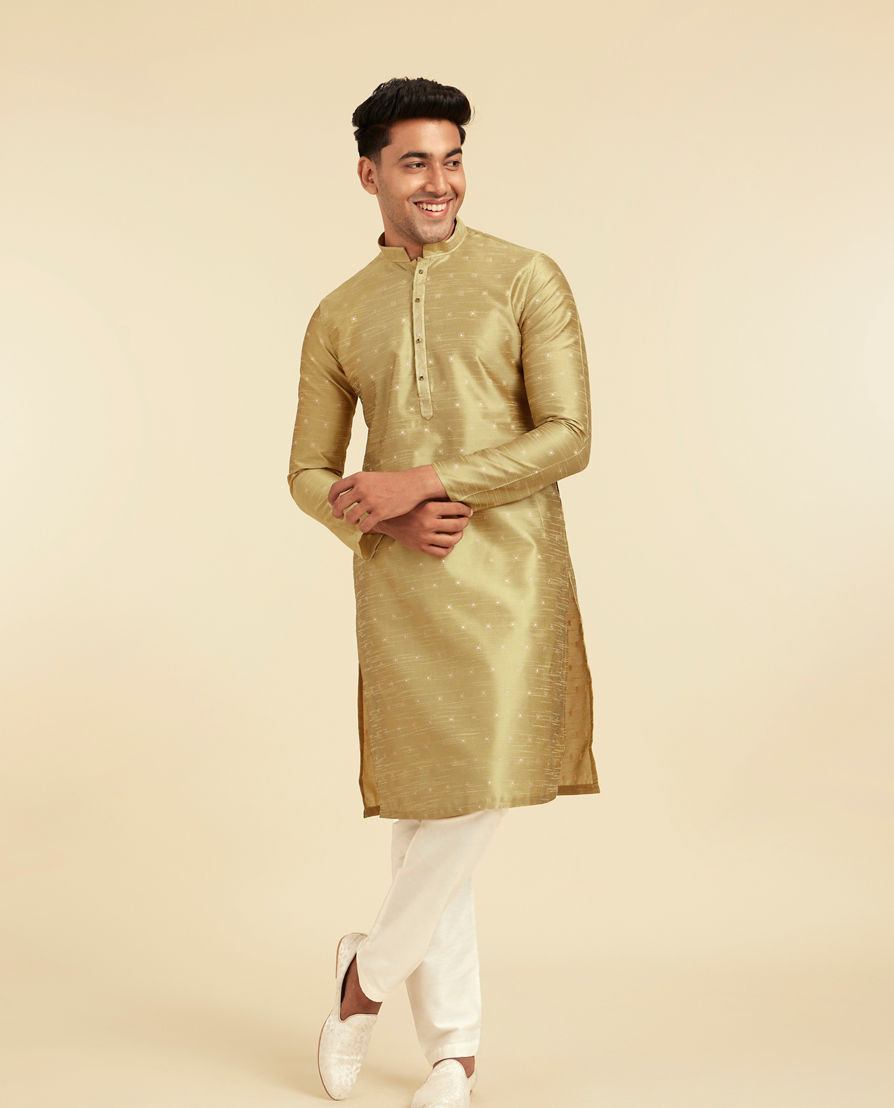 Diwas Men Mehndi Green Radiance Kurta